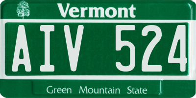 VT license plate AIV524