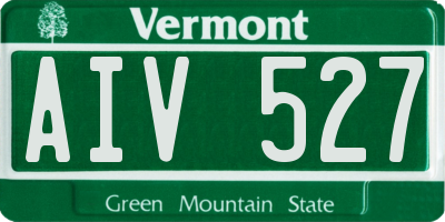 VT license plate AIV527