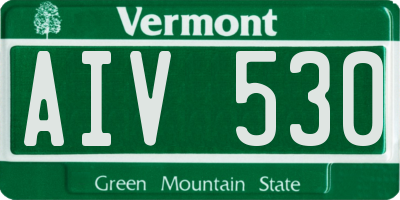 VT license plate AIV530