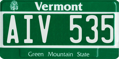 VT license plate AIV535