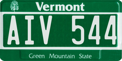 VT license plate AIV544