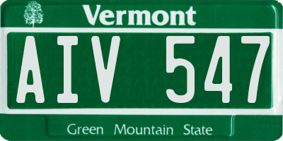 VT license plate AIV547