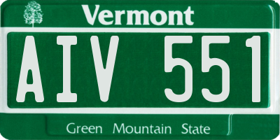 VT license plate AIV551