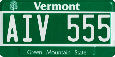 VT license plate AIV555