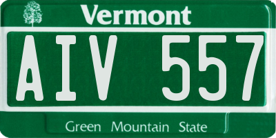 VT license plate AIV557