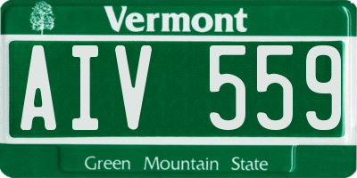 VT license plate AIV559