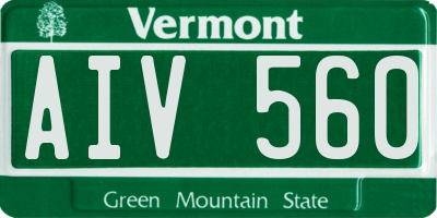 VT license plate AIV560