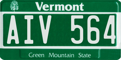 VT license plate AIV564