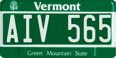 VT license plate AIV565