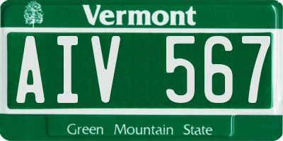 VT license plate AIV567