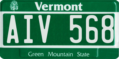 VT license plate AIV568