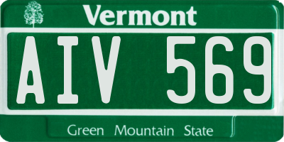 VT license plate AIV569