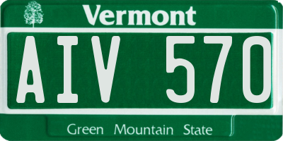 VT license plate AIV570
