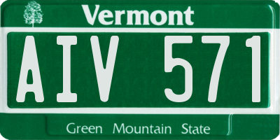 VT license plate AIV571