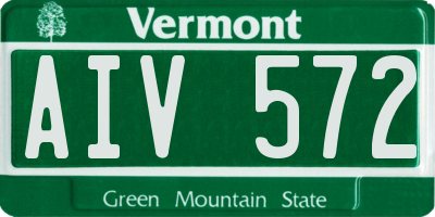 VT license plate AIV572