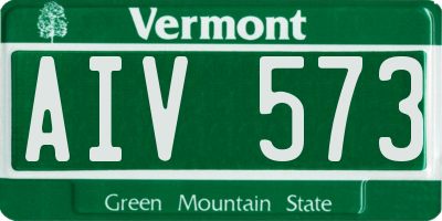 VT license plate AIV573