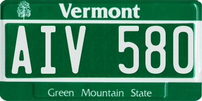 VT license plate AIV580