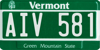 VT license plate AIV581