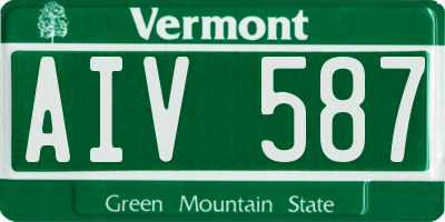 VT license plate AIV587