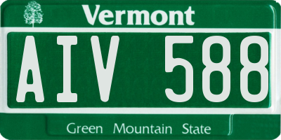 VT license plate AIV588