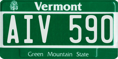 VT license plate AIV590