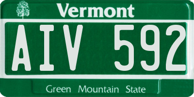 VT license plate AIV592