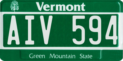 VT license plate AIV594