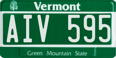 VT license plate AIV595