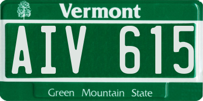 VT license plate AIV615