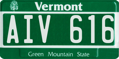 VT license plate AIV616