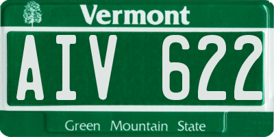VT license plate AIV622