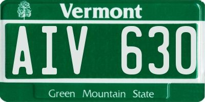 VT license plate AIV630
