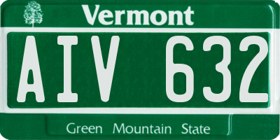 VT license plate AIV632