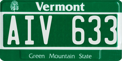 VT license plate AIV633