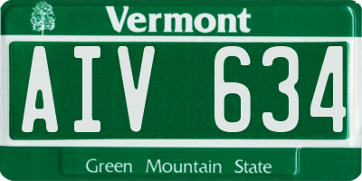 VT license plate AIV634