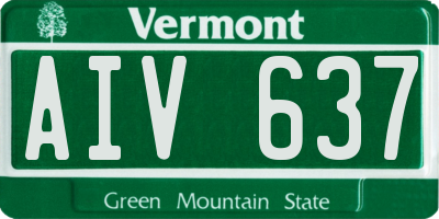 VT license plate AIV637