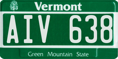 VT license plate AIV638