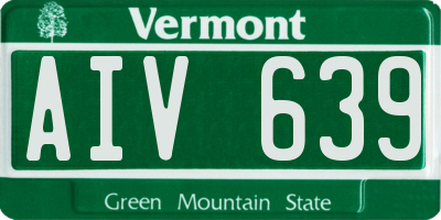 VT license plate AIV639