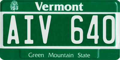VT license plate AIV640