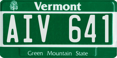 VT license plate AIV641