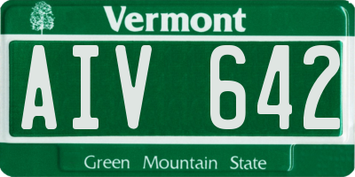 VT license plate AIV642
