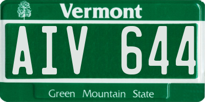VT license plate AIV644