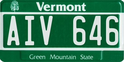 VT license plate AIV646