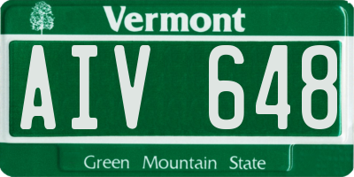 VT license plate AIV648