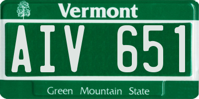 VT license plate AIV651