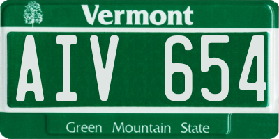 VT license plate AIV654