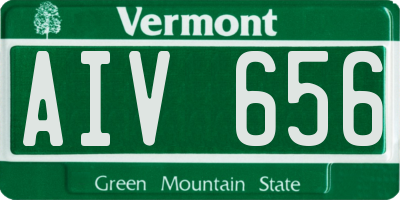 VT license plate AIV656