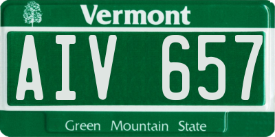VT license plate AIV657