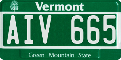 VT license plate AIV665