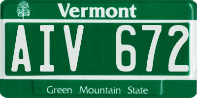 VT license plate AIV672